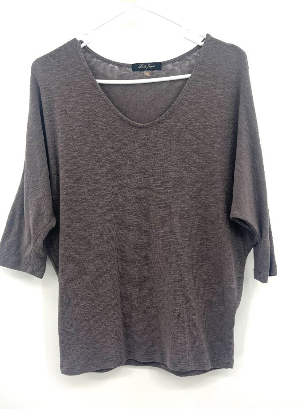 Laila Jayde Charcoal Gray Dolman Top Women's Small